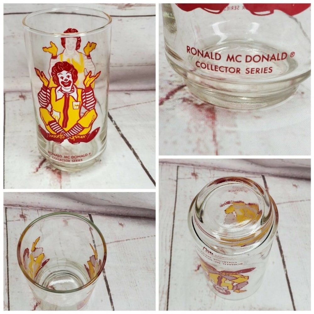 McDonald’s RARE Collector Series Glass Cup - Ronald McDonald Vintage 70s